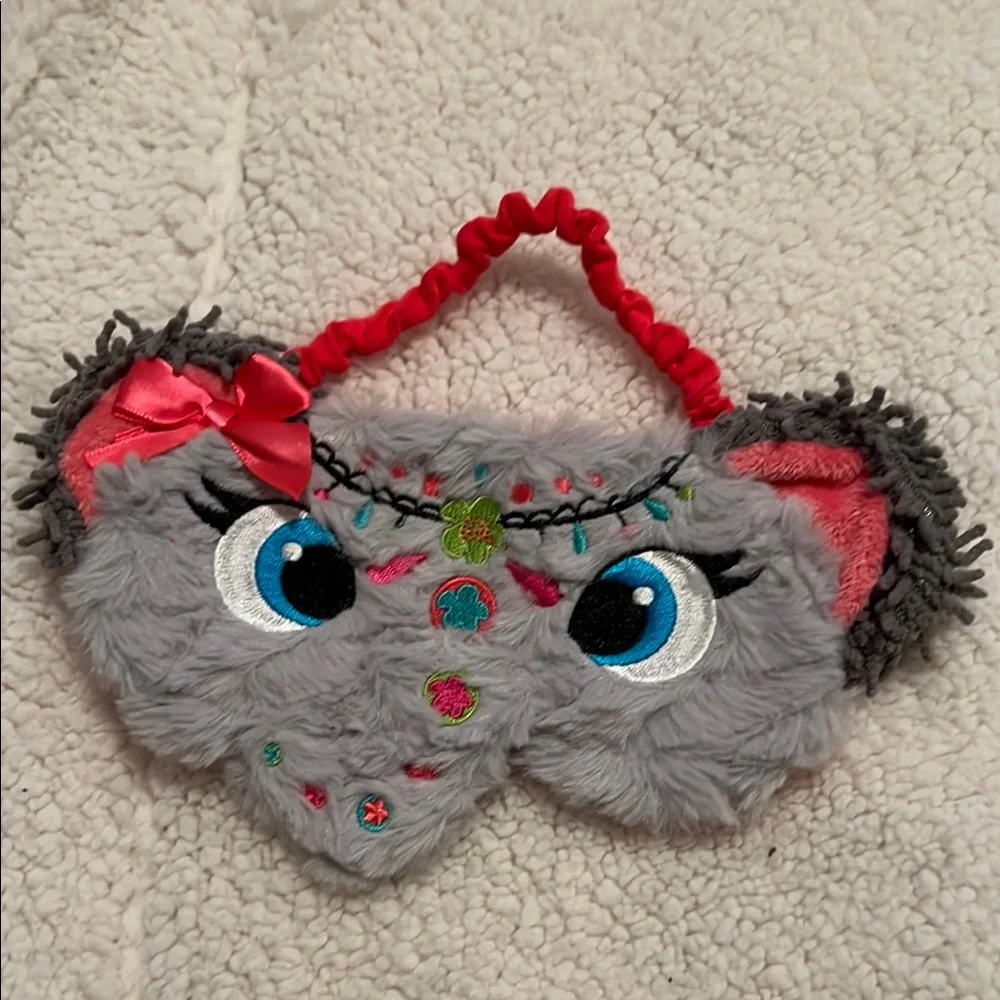 Gray and Pink Kids Sleep Mask